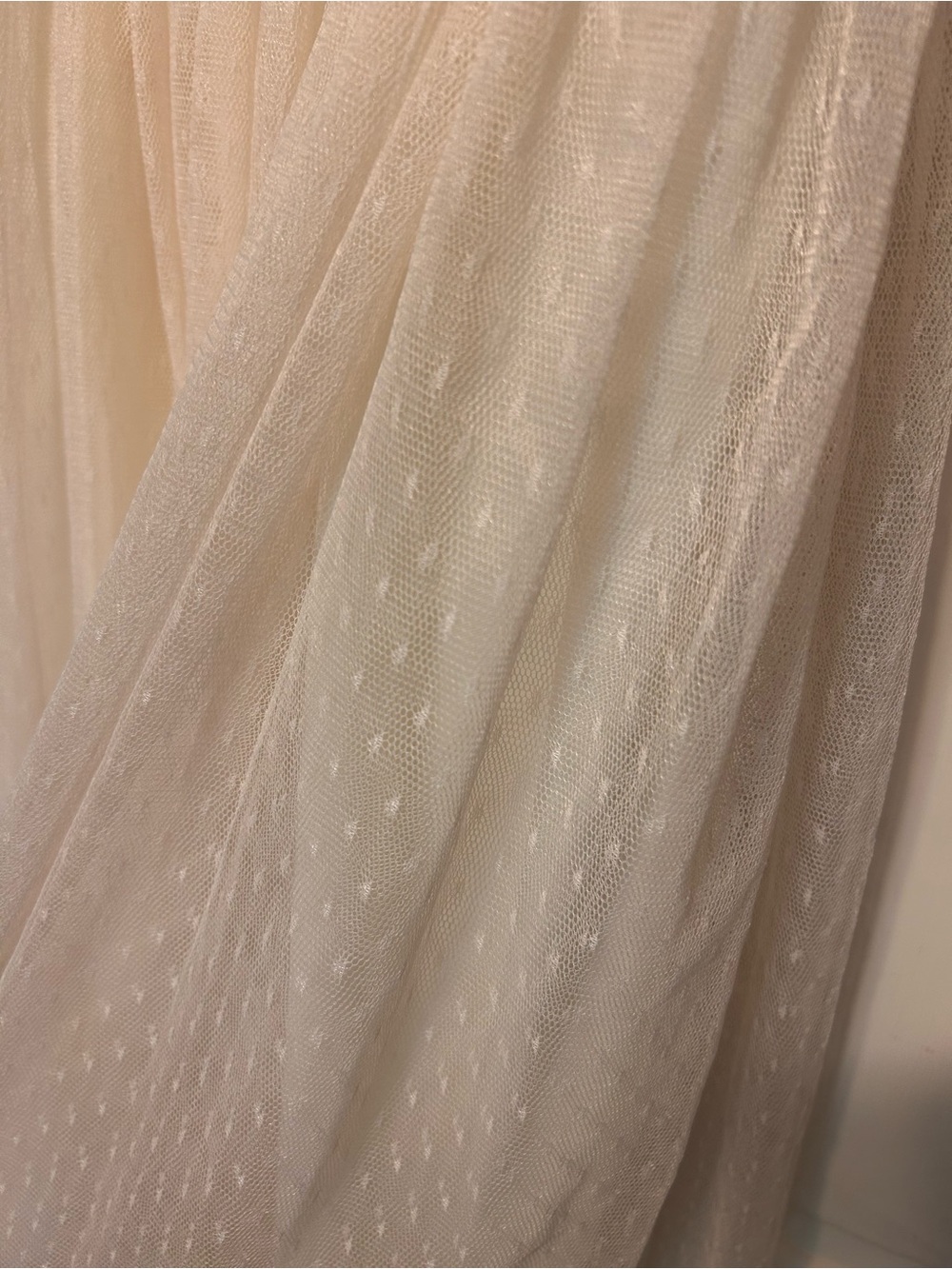 A'Reve Cream Lace & Tulle Ruffle Evening Dress - Picture 6 of 6